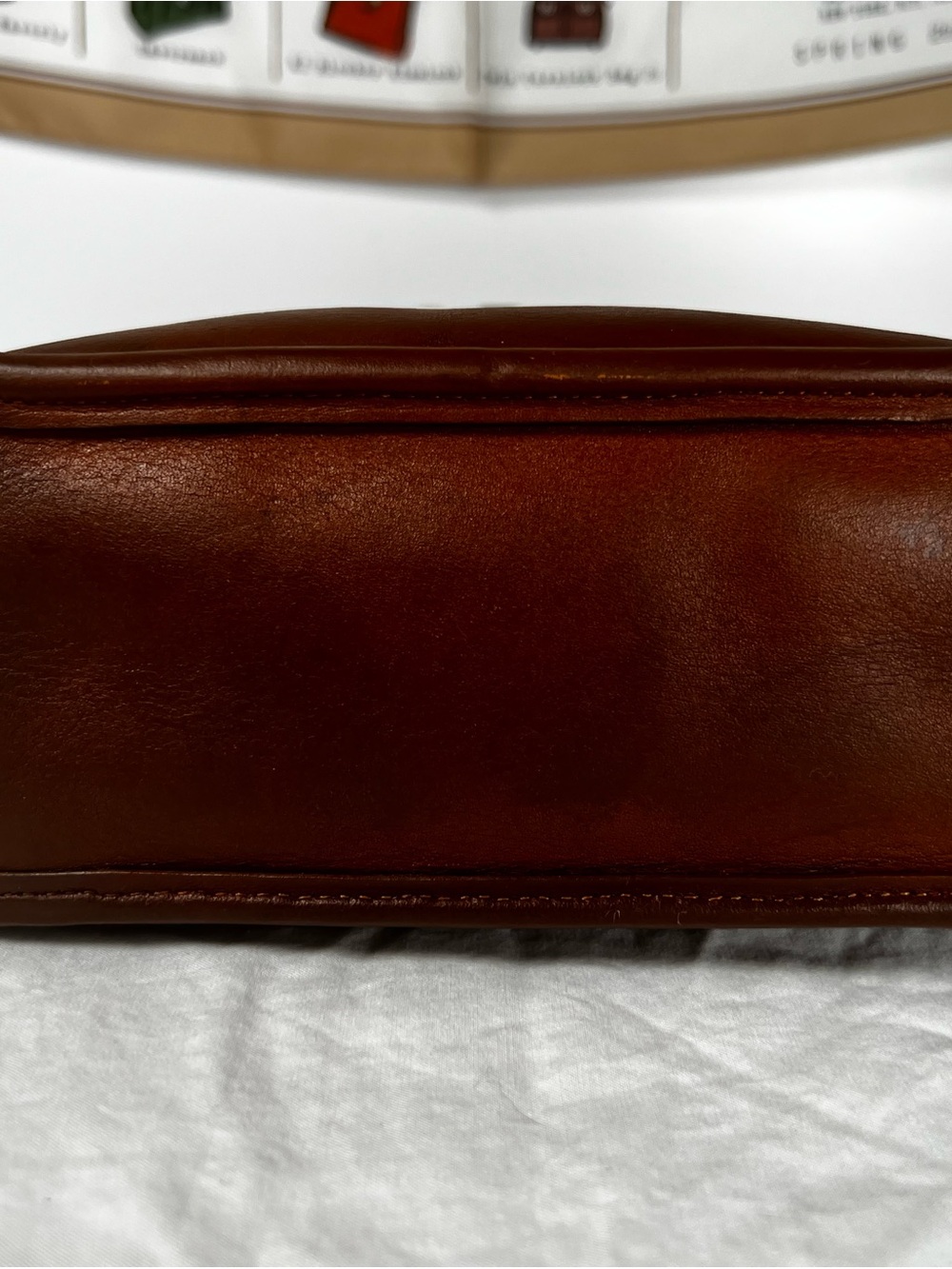 Vintage Coach Murphy Bag 9930 British Tan Leather Crossbody USA Made Pre-1994 - Picture 9 of 16